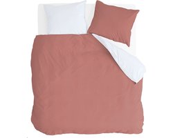 Byrklund Dekbedovertrek Side Way - 200x220 - 100% Katoen - Terra / Wit