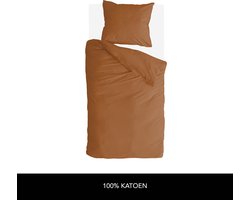 Byrklund Dekbedovertrek Sleep Softly - 140x220 - 100% Katoen - Cognac