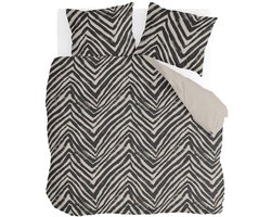 Byrklund Dekbedovertrek Zanny Zebra - 200x220 - 100% Polyester - Zwart / Beige