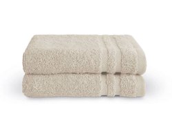 Byrklund Gastendoek - Set van 2 - Hotelkwaliteit - 100% katoen (BCI) - 500 g/m² - 30x50 cm - Beige