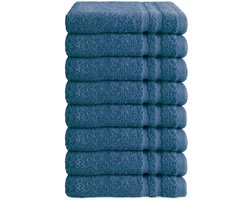 Byrklund gastendoekjes 30x50 - set van 8 - Hotelkwaliteit - Blauw