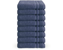 Byrklund gastendoekjes 30x50 - set van 8 - Hotelkwaliteit - Donker Blauw