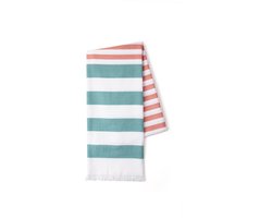 Byrklund Hamamdoek Fouta Beach Basics - 100x180 - 100% Katoen - Terra / Groen