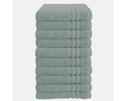 Byrklund Handdoek - Set van 10 - Hotelkwaliteit - 100% katoen (BCI) - 500 g/m² - 50x100 cm - Zeeblauw