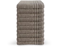 Byrklund handdoeken 50 x 100 - set van 10 - 100% Katoen - Hotelkwaliteit - Zacht en Absorberend - Taupe