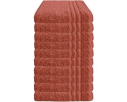 Byrklund handdoeken 50 x 100 - set van 10 - 100% Katoen - Hotelkwaliteit - Zacht en Absorberend - Terra