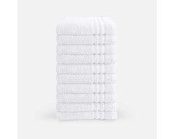 Byrklund handdoeken 50 x 100 - set van 10 - 100% Katoen - Hotelkwaliteit - Zacht en Absorberend - Wit
