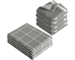 Byrklund Keuken- en Theedoeken set Do Dishes & Dry Hands Grijs - 8-delige Set - 100% Katoen - Hoge Absorptie & OEKO-TEX