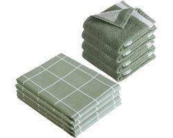 Byrklund Keuken- en Theedoeken set Do Dishes & Dry Hands Jade - 8-delige Set - 100% Katoen - Hoge Absorptie & OEKO-TEX