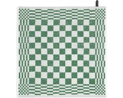 Byrklund Keukenhanddoeken set Clean & Fresh – 6 stuks – Keukendoeken 50x50 met lusje - 100% Katoen – Vintage look Ruit – Groen