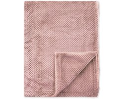Byrklund Plaid Bubble Cuddle - 130x160 - 100% Polyester - Oud Roze