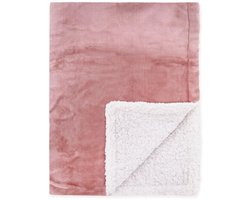 Byrklund Plaid Snowy Hug - 150x200 - 100% Polyester - Oud Roze