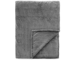 Byrklund Plaid V-Bone - 130x160 - 100% Polyester - Antraciet