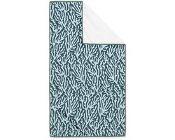 Byrklund Strandlaken Ocean Corals - 90x180 - 88% Gerecycled Polyester (GRS) / 12% Polyamide - Blauw