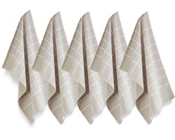 Byrklund Theedoek Do Dishes Zand - Set van 5 - 100% Katoen - 50x70 cm - Hoge Absorptie
