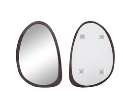 ByRoos Spiegel - 1 stuk - Organische spiegel - Badkamerspiegel - wandspiegel - Make up spiegel - Zwart - 50x70cm