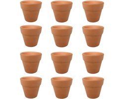 ByShane - Mini Terracotta Aardewerk Potten Set Van 12 - Klei Planter Voor Planten - 3x3 cm