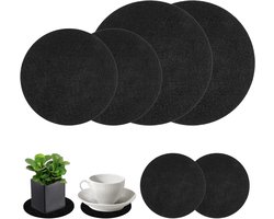 ByShane - Plantenschotels 6 stuks voor ronde vilten plantenpotten - Waterdichte onderzetters voor tuinieren binnen en buiten - DIY knutselbenodigdheden met absorberende bak - Maten 4/6/8 inch