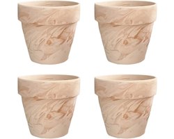 ByShane - Terra Cotta Potten Met Drainage Gat - Set van 6 - Geschikt voor Sappige Cactus - Terracotta Klei Potten voor Planten en Ambachten - Ideaal voor Bruiloft Gunsten en DIY Projecten - Afmetingen 10 * 10cm