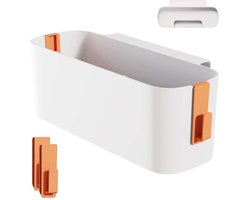 Byshayne- Bed Organiser - Hangend - Opbergmand - Multifunctioneel - Voor boeken/telefoon - Oranje - Plastic 33x12x12 cm