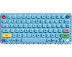 ByTwinly Baby Bijtring – Siliconen Bijtring – Bijtringen – Bijtspeelgoed – Bijtspeeltje – Baby Speelgoed – BPA Vrij – 100% Siliconen – Flexibel – Toetsenbord – Kraamcadeau – Baby Cadeau – Blauw