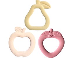 ByTwinly Bijtring Baby - Bijtringen - Bijtring Siliconen - Baby Speelgoed - 100% Siliconen - BPA Vrij - Koelbijtring - Baby - Bijtspeeltje - Doorkomende Tandjes - Kraamcadeau - Babyshower Cadeau - Bijtspeelgoed - Vanaf 0 Maanden