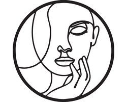 ByWOOM -Framed 28,5 x28,5cm Thinking - Wanddecoratie Hout - Muurdecoratie Hout - Wall Art - Home Decor - Gelaserde hout decoratie - Wall Panels