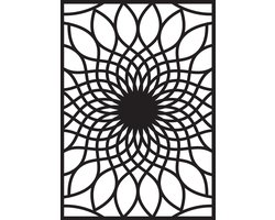ByWOOM -Framed A3 Mandala - Wanddecoratie Hout - Muurdecoratie Hout - Wall Art - Home Decor - Gelaserde hout decoratie - Wall Panels