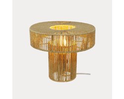 C-creation Toza - Tafellamp riet - rotan - vensterbank lamp - retro
