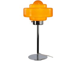 C-creation Zeni - Mushroom Lamp - Vensterbank Lamp - Retro Tafellamp - Oranje Glas - Vintage Stijl