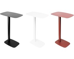 C-Vorm Bijzettafel Zwart - Laptoptafel voor Bank of Sofa - Metalen Salontafeltje