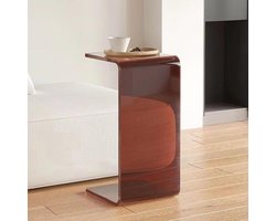 C-vormige bijzettafel - Acryl tafel - Naast de bank - 10mm dik acryl - 30x30x55cm - Transparant