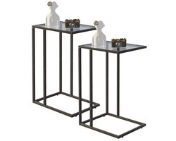 C-vormige Bijzettafels Set van 2 - Moderne Koffietafels voor Woonkamer