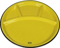 CABANAZ - bord, keramiek, FONDUE PLATE, geel