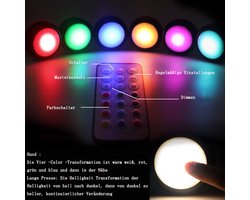Cabinet lighting, LED lighting, dimmable lighting under the kitchen cabinet, LED lighting in the kitchen, multi-color LED battery with remote control and timer function 20 artikelen