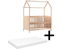 Cabino Baby Bed Sterre Naturel 60 x 120 cm Met Matras