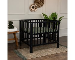 Cabino Nova Baby Box / Babybox – Kinderbox – Verstelbare Bodem– 100 x 80 cm - Zwart