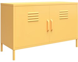 Cache-Accentkast - 2-deurs - Geel Metaal
