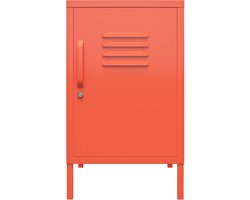 Cache|Bijzettafel poedercoating in metaal oranje