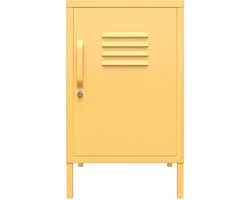 Cache|Eindtafel met 1 deur in metaal Geel
