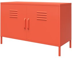 Cache|Kast met 2 deuren in metaal oranje