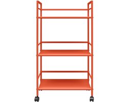 Cache|Metalen rolwagen oranje