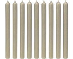 Cactula mooie lange dinerkaarsen 28 cm Taupe 18 stuks | 10 branduren