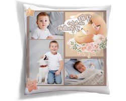 Cadeau Kussen - Fotogeschenk Sierkussen - Bank Decoratie - Met Eigen Foto - 45 x 45 cm - Vos Print