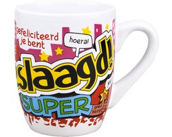 Cadeau mok/beker geslaagd - 300 ml - koffiebekers/drinkbekers - afgestudeerd