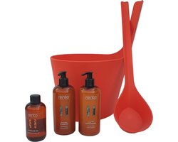 Cadeau set Sauna emmer Pisara oranje