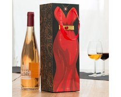 Cadeau Tas voor Fles - Rode Jurk
