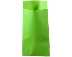 Cadeauzakjes Grasgroen | 7x13cm 50 stuks | 70gr gestreept kraft