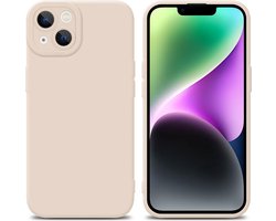 Cadorabo Hoesje geschikt voor Apple iPhone 14 in FLUID CREAM - Beschermhoes gemaakt van flexibel TPU silicone Cover Fluid Case