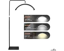 Caedentes Half Moon Light - Salon Lamp - Beauty Lamp - Wimper Lamp - Lash Lamp - LED Moon Light - Make Up Lamp - Moonlight Lamp - Tattoo Lamp - Behandel Lamp - Nagel Lamp - Barber Lamp - Zwart